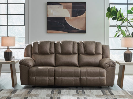 Tampa Furniture Outlet - Ashley Furniture - Lowilla Living Room - Reclining Sofa / Driftwood - PC6450688