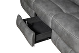 Conrad 2-piece Upholstered Padded Arm Motion Sofa Set Grey - Tampa Furniture Outlet
