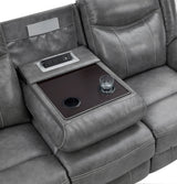 Conrad 3-piece Upholstered Padded Arm Motion Sofa Set Grey - Tampa Furniture Outlet