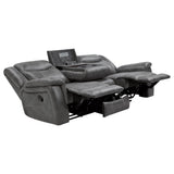 Conrad Upholstered Padded Arm Motion Sofa Grey - Tampa Furniture Outlet