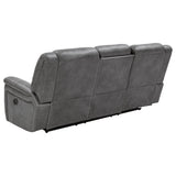 Conrad Upholstered Padded Arm Motion Sofa Grey - Tampa Furniture Outlet