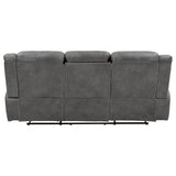 Conrad Upholstered Padded Arm Motion Sofa Grey - Tampa Furniture Outlet