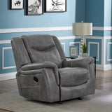 Conrad Upholstered Padded Arm Glider Recliner Grey - Tampa Furniture Outlet