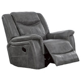 Conrad Upholstered Padded Arm Glider Recliner Grey - Tampa Furniture Outlet