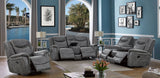 Conrad Upholstered Padded Arm Glider Recliner Grey - Tampa Furniture Outlet