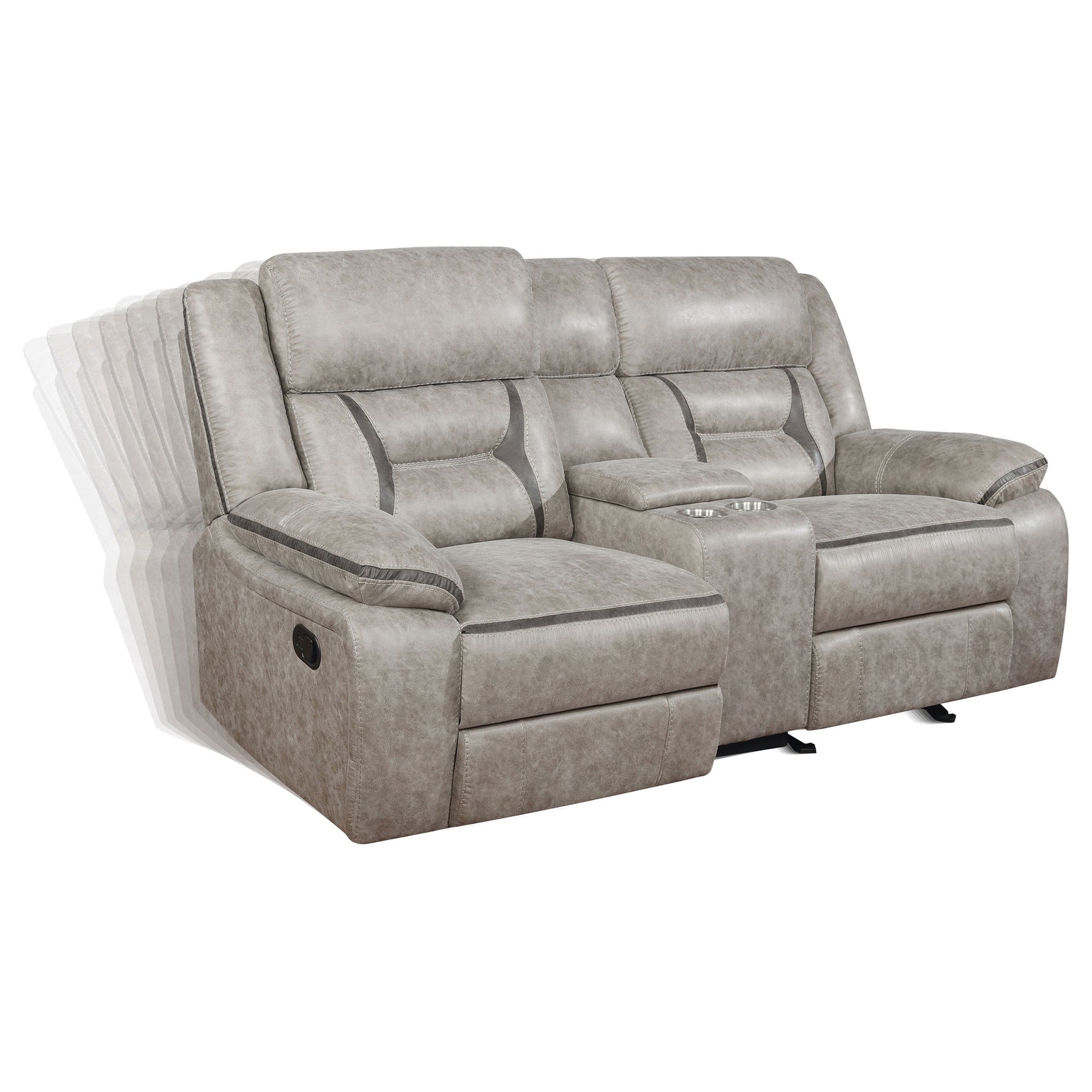 Greer 3-piece Upholstered Reclining Sofa Set Taupe - Tampa Furniture Outlet