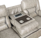 Greer 3-piece Upholstered Reclining Sofa Set Taupe - Tampa Furniture Outlet