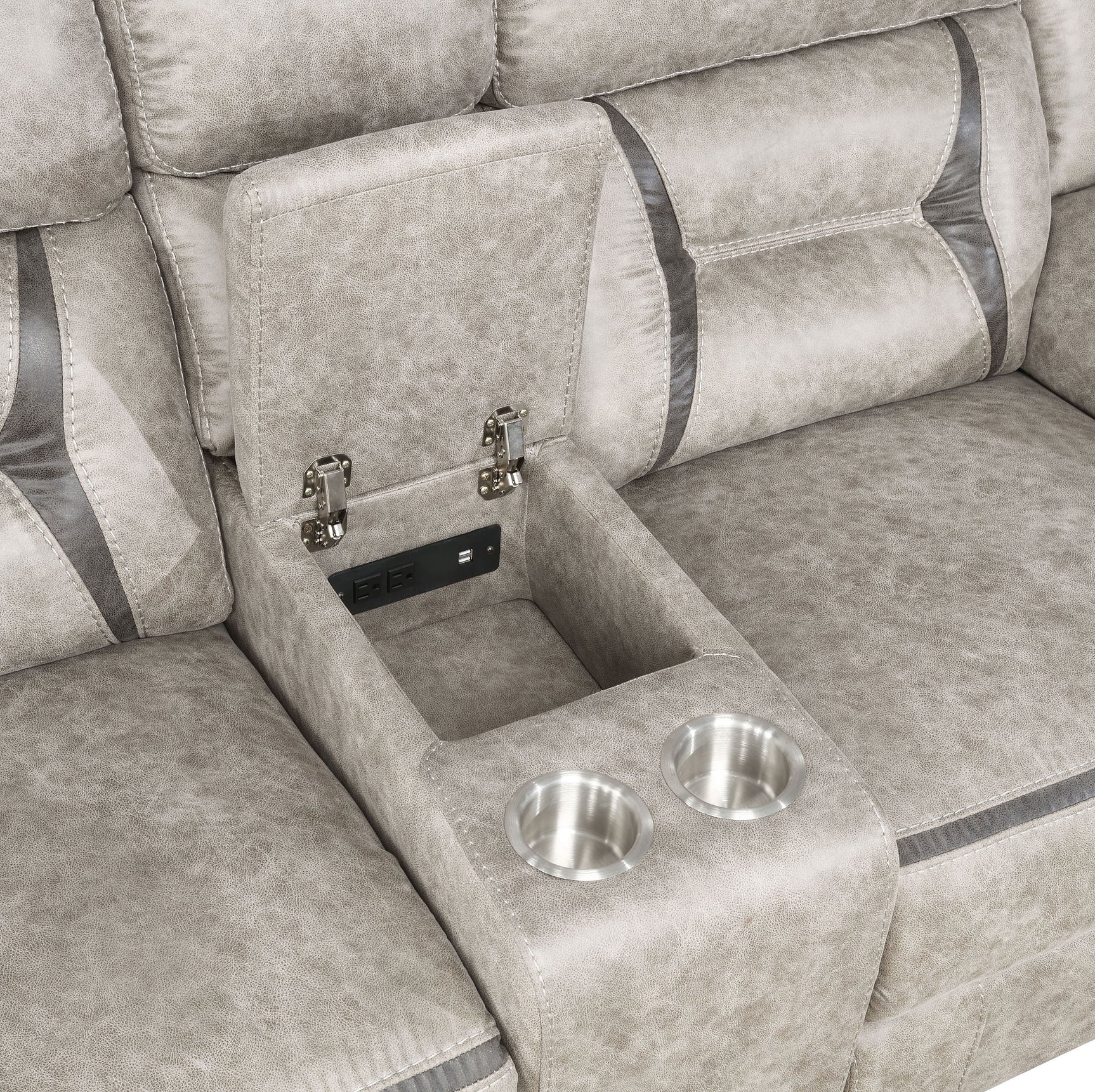 Greer 3-piece Upholstered Reclining Sofa Set Taupe - Tampa Furniture Outlet