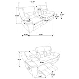 Greer Upholstered Motion Reclining Sofa Taupe - Tampa Furniture Outlet