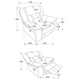Greer Upholstered Swivel Glider Recliner Chair Taupe - Tampa Furniture Outlet