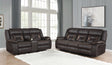 Tampa Furniture Outlet - Coaster - Greer 2-piece Upholstered Reclining Sofa Set Brown - 651354-S2