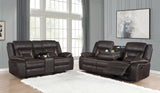 Greer 2-piece Upholstered Reclining Sofa Set Brown - Tampa Furniture Outlet