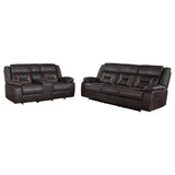 Greer 2-piece Upholstered Reclining Sofa Set Brown - Tampa Furniture Outlet