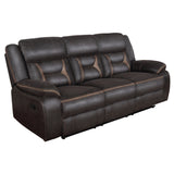 Greer 2-piece Upholstered Reclining Sofa Set Brown - Tampa Furniture Outlet