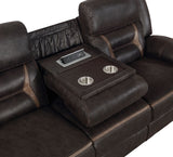 Greer Upholstered Motion Reclining Sofa Brown - Tampa Furniture Outlet