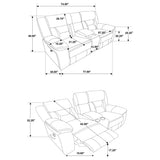 Greer Upholstered Motion Reclining Loveseat Brown - Tampa Furniture Outlet