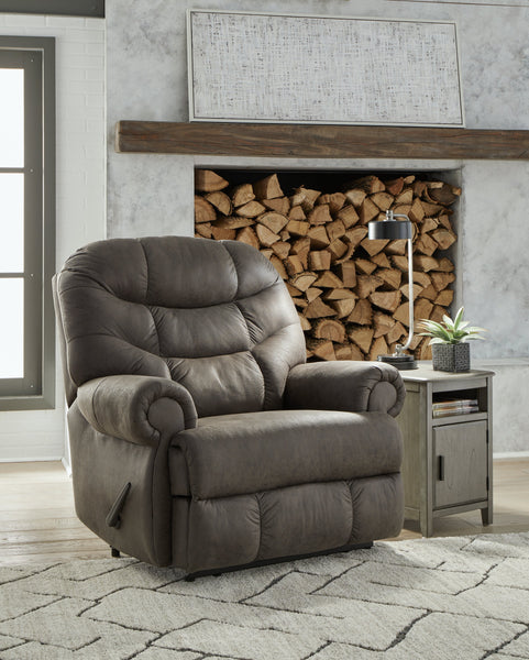 Donlen Gray Rocker/Recliner – Austin's Furniture Outlet