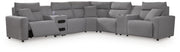 Tampa Furniture Outlet - Ashley Furniture - Modmax II 7-Piece Power Reclining Sectional with Audio Consoles - 7-Piece Power Reclining Sectional with Audio Consoles - 65906S48