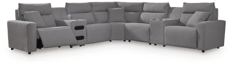 Modmax II 7-Piece Power Reclining Sectional with Audio Consoles - Tampa Furniture Outlet