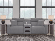 Tampa Furniture Outlet - Ashley Furniture - ModMax II Sectional - 3-Piece Power Reclining Sectional with Audio Console / Salt and Pepper - 65906S2