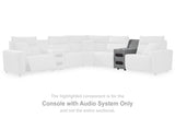 Tampa Furniture Outlet - Ashley Furniture - ModMax II Sectional - Console with Audio System / Salt and Pepper - 6590660