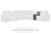 Tampa Furniture Outlet - Ashley Furniture - ModMax II Sectional - Console with Audio System / Salt and Pepper - 6590660