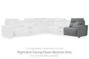 Tampa Furniture Outlet - Ashley Furniture - ModMax II Sectional - RAF Zero Wall Power Recliner / Salt and Pepper - 6590662