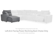 Tampa Furniture Outlet - Ashley Furniture - ModMax II Sectional - LAF Press Back Power Chaise / Salt and Pepper - 6590679