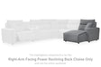 Tampa Furniture Outlet - Ashley Furniture - ModMax II Sectional - RAF Press Back Power Chaise / Salt and Pepper - 6590697