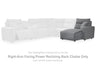 Tampa Furniture Outlet - Ashley Furniture - ModMax II Sectional - RAF Press Back Power Chaise / Salt and Pepper - 6590697