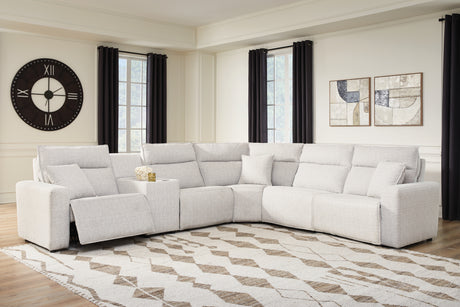 Tampa Furniture Outlet - Ashley Furniture - ModMax II Sectional - 6-Piece Reclining Sectional with Console / Stone - 65907S36