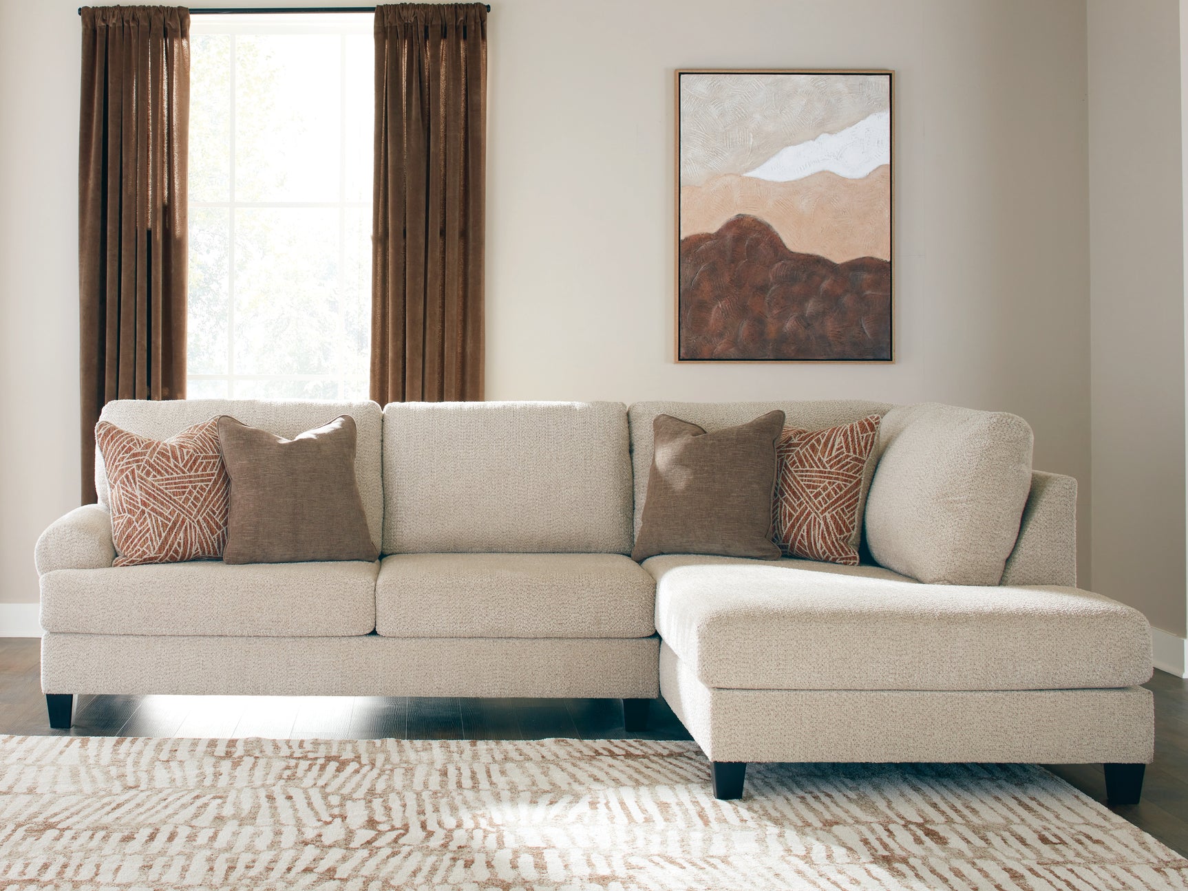 Tampa Furniture Outlet - Ashley Furniture - Steelwater Retreat Sectional - LAF 2-Piece Sectional with Chaise / Latte - 66704S2