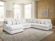 Tampa Furniture Outlet - Ashley Furniture - Misty-Lakes Sectional - 5-Piece Sectional with Chaise / Chalk - PC66906S12