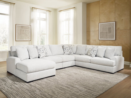 Tampa Furniture Outlet - Ashley Furniture - Misty-Lakes Sectional - 5-Piece Sectional with Chaise / Chalk - PC66906S12