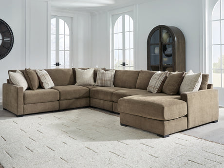 Tampa Furniture Outlet - Ashley Furniture - Camellia-Court Sectional - RAF 6-Piece Sectional with Chaise / Coffee - 68207S15