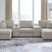 Tampa Furniture Outlet - Ashley Furniture - ModMax Luxe Sectional - RAF 5-Piece Double Chaise Sectional with Storage Consoles - 68605S38