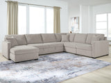 Tampa Furniture Outlet - Ashley Furniture - ModMax Luxe Sectional - RAF 5-Piece Sectional with Chaise and Pop Up Sleeper / Flint - 68605S97