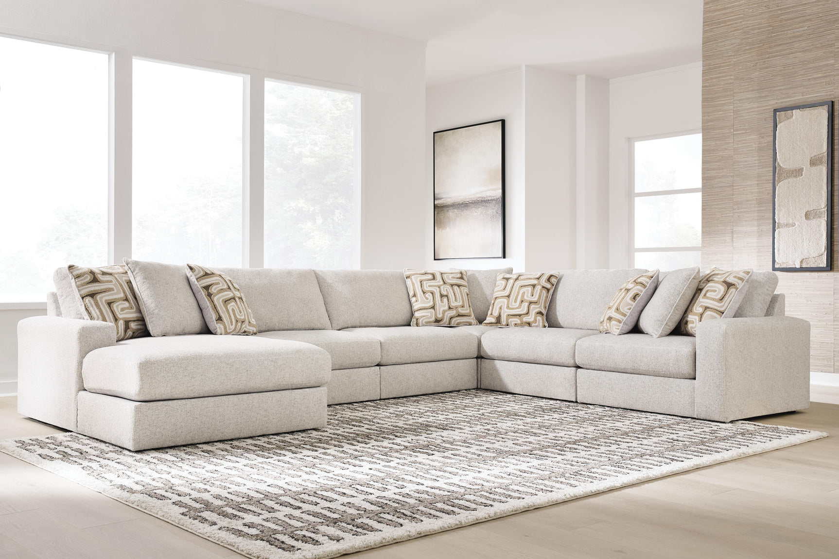 Tampa Furniture Outlet - Ashley Furniture - Kestrie 6-Piece Sectional with Chaise - 6-Piece Sectional with Chaise - PC68706S14