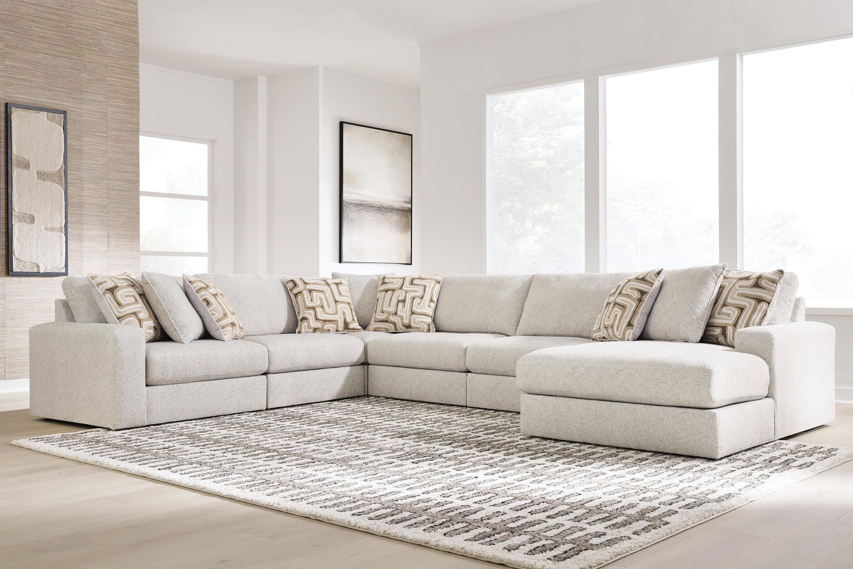 Tampa Furniture Outlet - Ashley Furniture - Kestrie Sectional - RAF 6-Piece Sectional with Chaise - PC68706S15