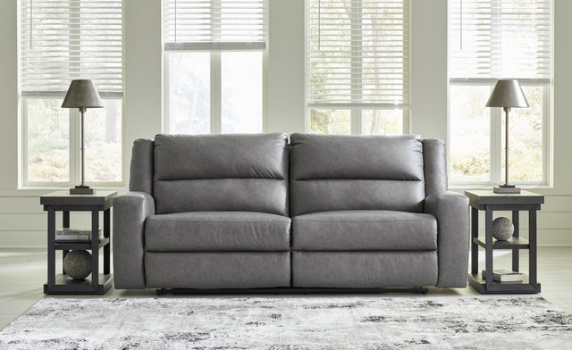 Tampa Furniture Outlet - Ashley Furniture - Brixworth Living Room - 2 Seat Reclining Sofa / Slate - 6910681
