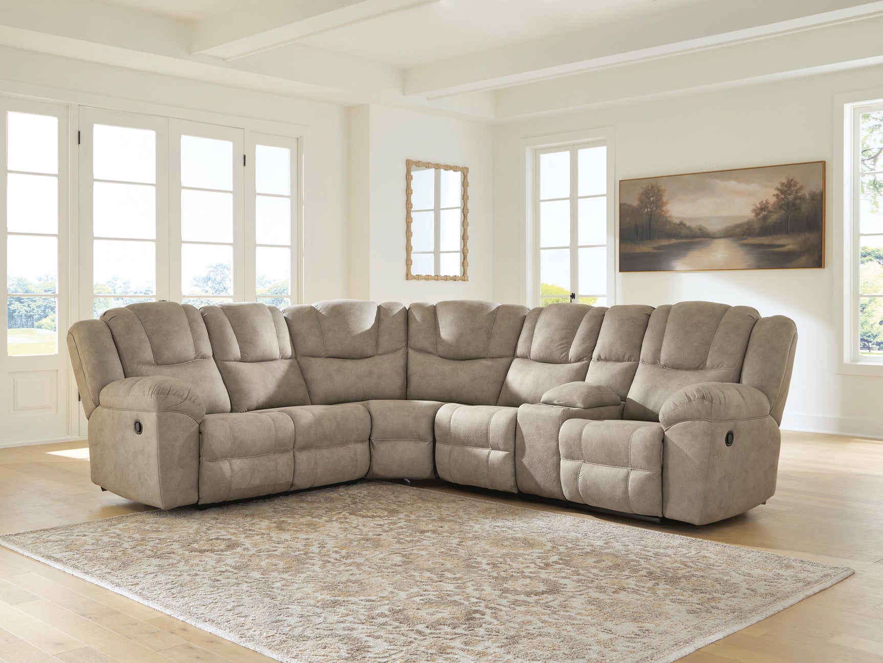 Tampa Furniture Outlet - Ashley Furniture - Pearce-Pike Sectional - 3-Piece Reclining Sectional with Console - PC69205S2