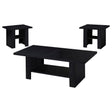 Tampa Furniture Outlet - Coaster - Rodez 3-piece Engineered Wood Coffee Table Set Black - 700345