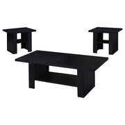 Tampa Furniture Outlet - Coaster - Rodez 3-piece Engineered Wood Coffee Table Set Black - 700345