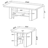 Rodez 3-piece Engineered Wood Coffee Table Set Black - Tampa Furniture Outlet