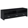 Tampa Furniture Outlet - Coaster - Alton 3-drawer Engineered Wood 61-inch TV Stand Black Oak - 700645