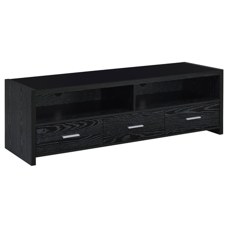 Tampa Furniture Outlet - Coaster - Alton 3-drawer Engineered Wood 61-inch TV Stand Black Oak - 700645