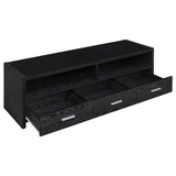 Alton 3-drawer Engineered Wood 61-inch TV Stand Black Oak - Tampa Furniture Outlet