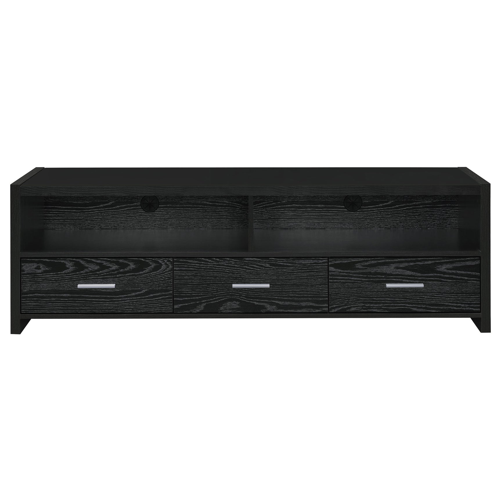 Alton 3-drawer Engineered Wood 61-inch TV Stand Black Oak - Tampa Furniture Outlet