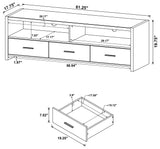 Alton 3-drawer Engineered Wood 61-inch TV Stand Black Oak - Tampa Furniture Outlet