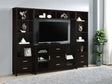 Tampa Furniture Outlet - Coaster - Lewes 4-piece 60-inch TV Entertainment Center Cappuccino - 700881-S4